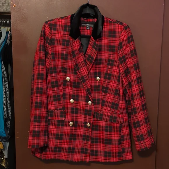 Primark red blazer outlet